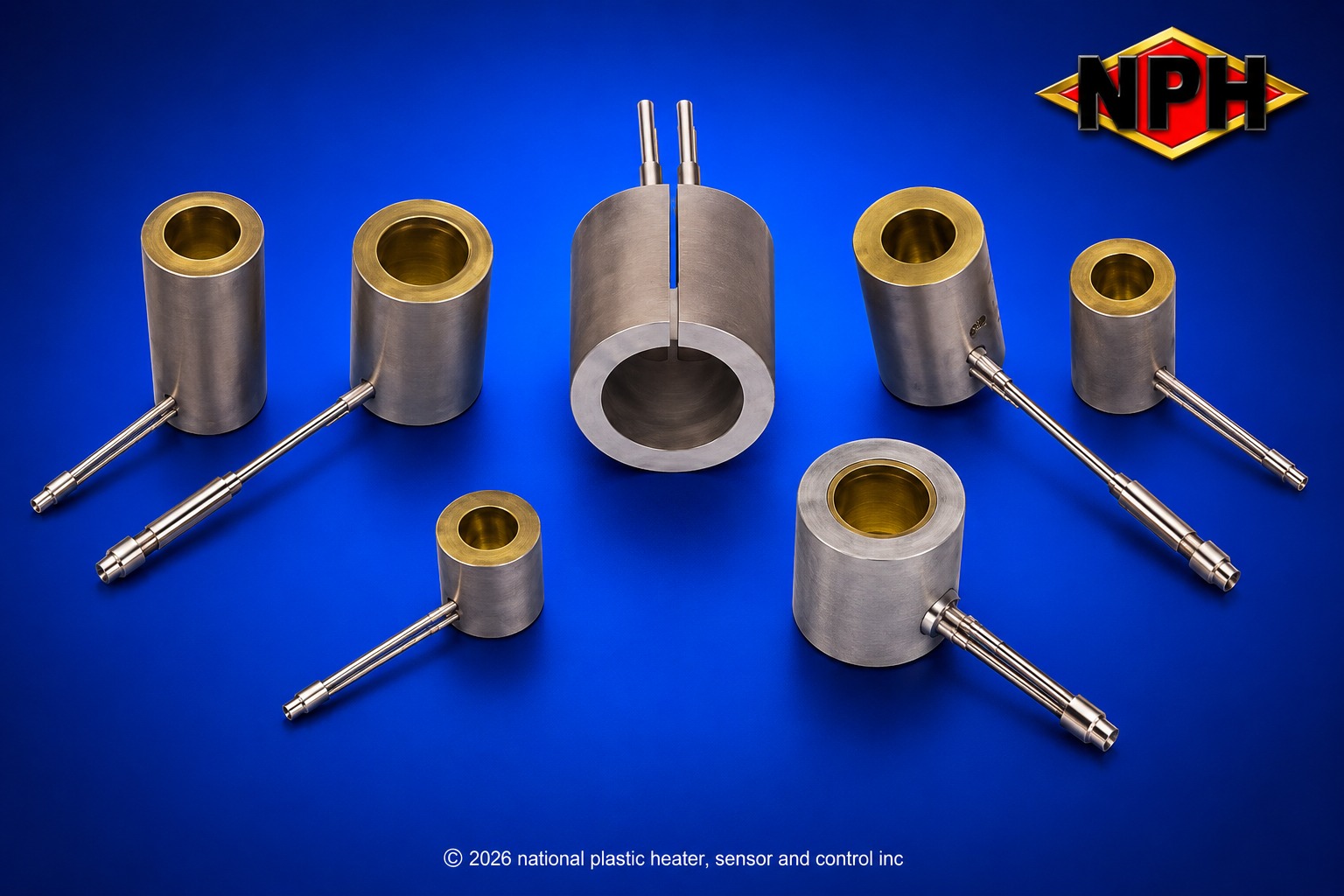 Pressed in Brass Coil Heaters- Small Manfolds 